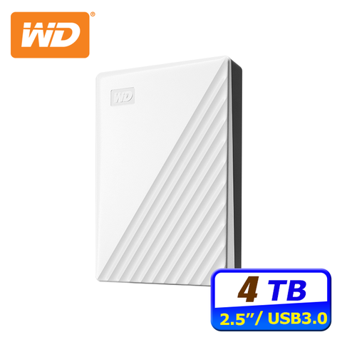 送7-11WD硬殼收納包(限量)WD My Passport 4TB 2.5吋行動硬碟-白(WDBPKJ0040BWT-WESN)