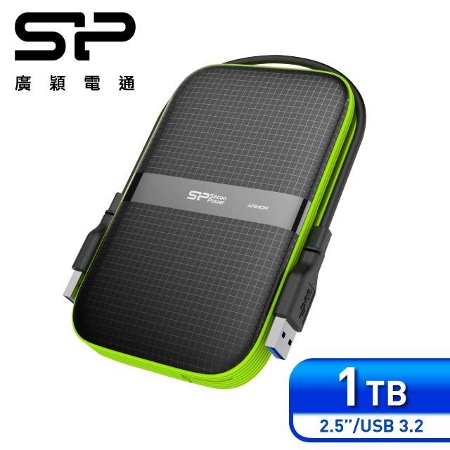 sp 廣穎   Armor A60 1TB 2.5吋 軍規防震行動硬碟 綠(010TBPHDA60S3K)