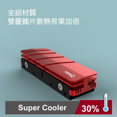 【TEKQ】Super Cooler PCIe NVMe M.2 2280 SSD 散熱條 散熱片 散熱器 N91