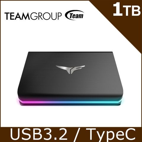 ★觸控式RGB燈效★TEAM 十銓 T-FORCE TREASURE TOUCH 潘朵拉 1TB USB3.2 Gen2 Type C SSD RGB燈效 外接式固態硬碟
