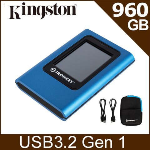 "駭"不到加密碟金士頓 Kingston IronKey Vault Privacy80 960GB 外接固態硬碟 (IKVP80ES/960G)