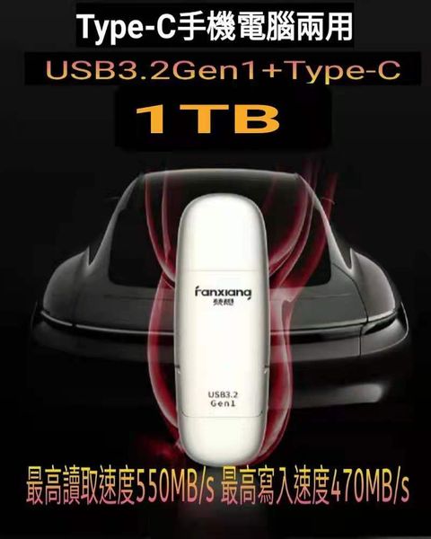 新品上市 梵想F650 【TypeC+USB3.2 Gen1 手機電腦兩用固態硬碟】1TB 讀速550MB/s 寫速470MB/s保固3年