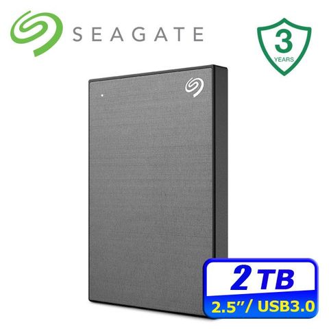 Seagate 希捷 One Touch 2TB 輕薄行動硬碟-太空灰 (STKY2000404)