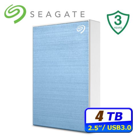 Seagate 希捷 One Touch 4TB 輕巧行動硬碟-冰川藍 (STKZ4000402)