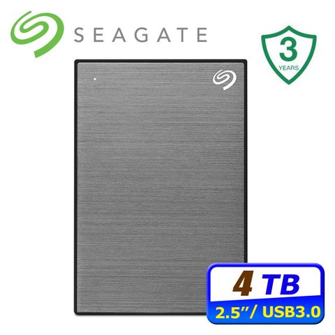 Seagate 希捷 One Touch 4TB 輕巧行動硬碟-太空灰 (STKZ4000404)