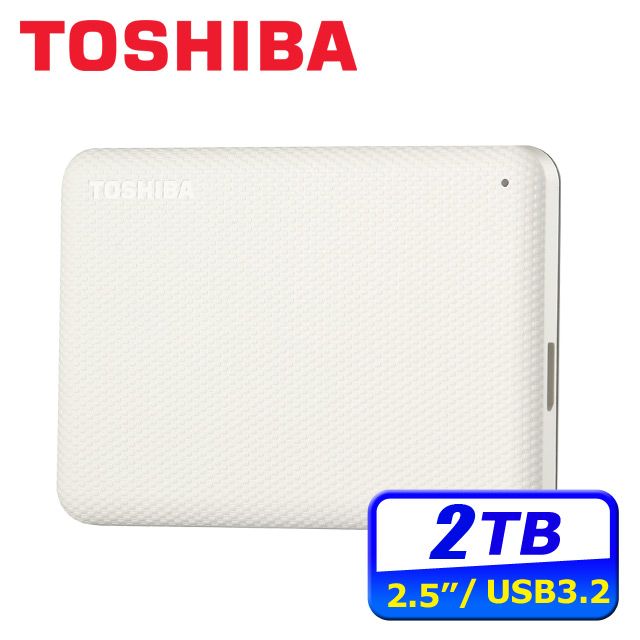 TOSHIBA 東芝  Canvio Advance V10 2TB 2.5吋行動硬碟-白