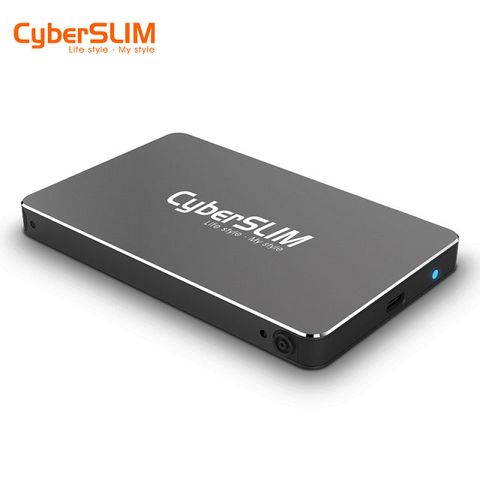 CyberSLIM S25U31 2.5吋硬碟外接盒 7mm Type-C USB3.1-黑色
