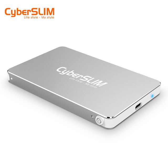 CyberSLIM  S25U31 2.5吋硬碟外接盒 7mm Type-C USB3.1-銀