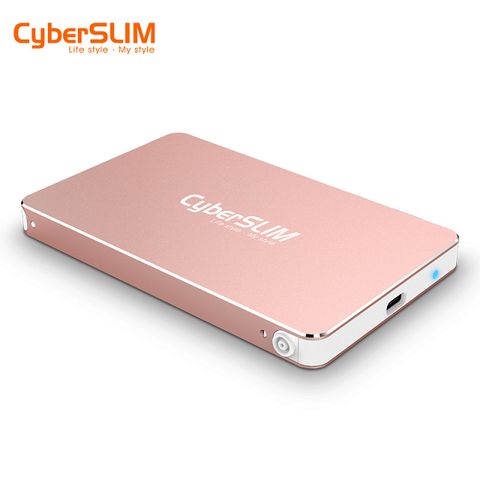 CyberSLIM 2.5吋硬碟外接盒-玫瑰金 7mm Type-C
