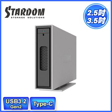 STARDOM i310-BA31 3.5"HDD(3.5吋硬碟) / 2.5" SSD(2.5吋固態硬碟) USB3.2 Gen2 (10Gbps) Type-C 1bay 硬碟外接盒