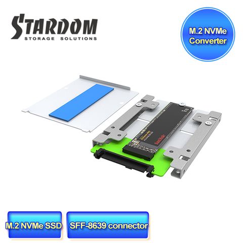 STARDOM UBOX mini M.2 NVMe SSD to U.2 Converter