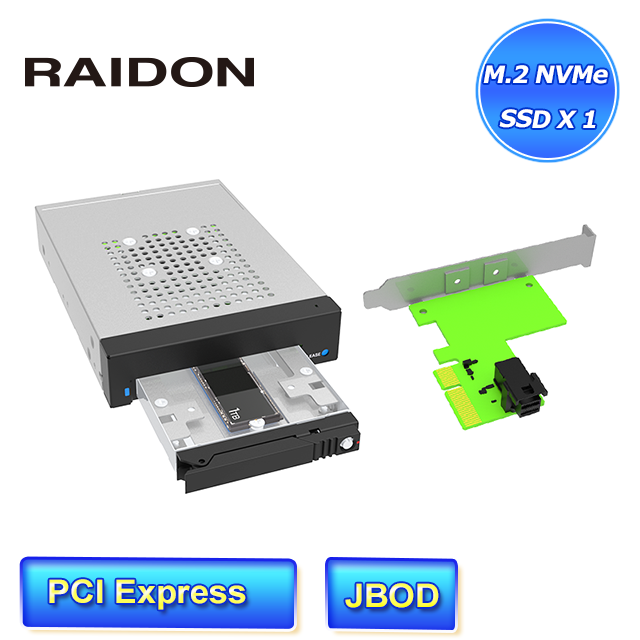 STARDOM RAIDON HiU1776-U6P3 單槽 M.2 NVMe SSD 內接式硬碟抽取盒