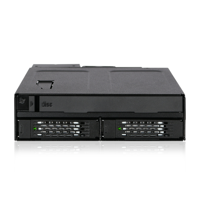 ICY DOCK ToughArmor 全金屬2層式2.5吋 SATA/SAS HDD/SSD & 薄型光碟機 背板模組轉5.25吋裝置空間(MB602SPO-B)