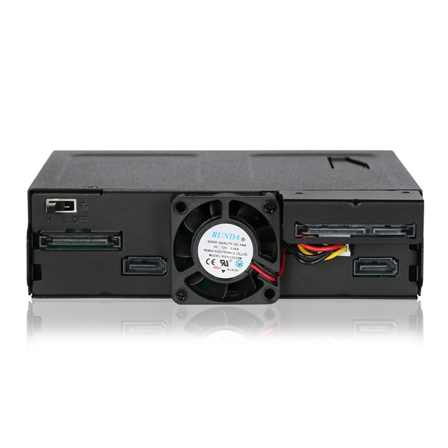 ICY DOCK ToughArmor 全金屬2層式2.5吋 SATA/SAS HDD/SSD & 薄型光碟機 背板模組轉5.25吋裝置空間(MB602SPO-B)