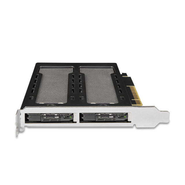 ICY DOCK 雙層式 M.2 NVMe SSD 硬碟抽取盒 適用PCIe 插槽 (主機板或板卡需要支援PCIe Bifurcation ) (MB842MP-B)