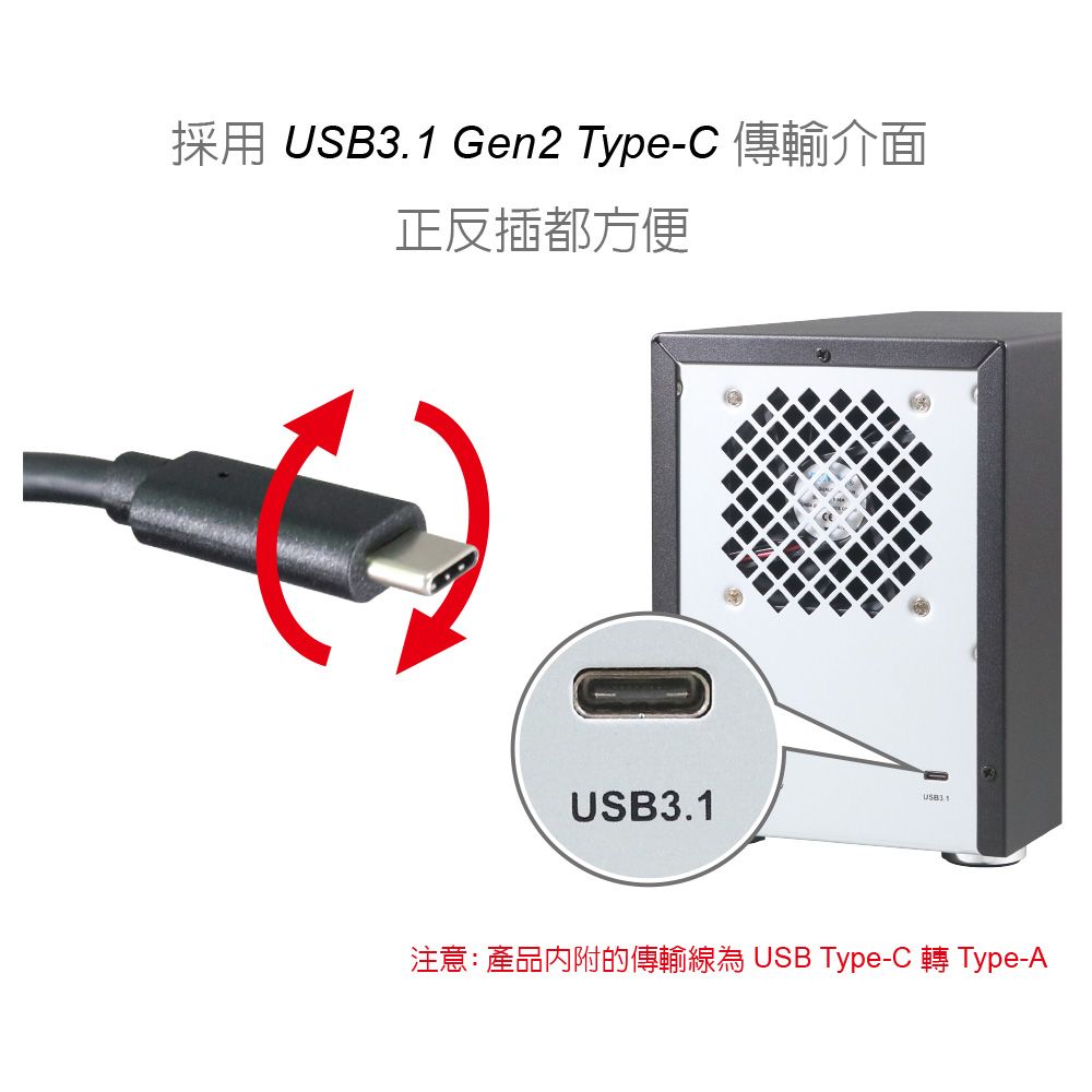 伽利略 Type-C USB3.1 Gen2 五層抽取式硬碟外接盒