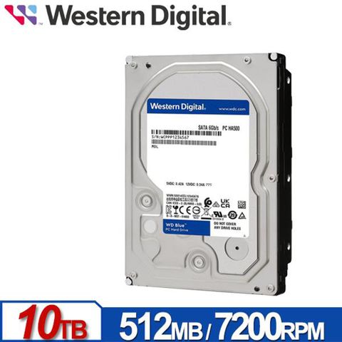WD【藍標】(WD100EAGZ) 10TB/7200轉/512MB/3.5吋/3Y