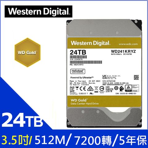 WD【金標】24TB 3.5吋 企業級硬碟 (WD241KRYZ)