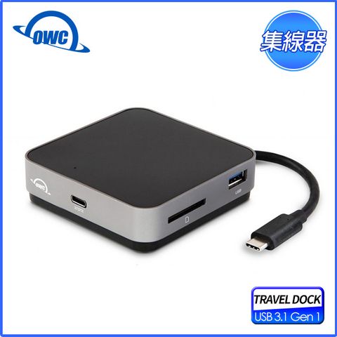 OWC 隨身 USB-C 多功能擴充座USB-CUSB-ASD CardHDMI / 線材可收藏至底部收納槽