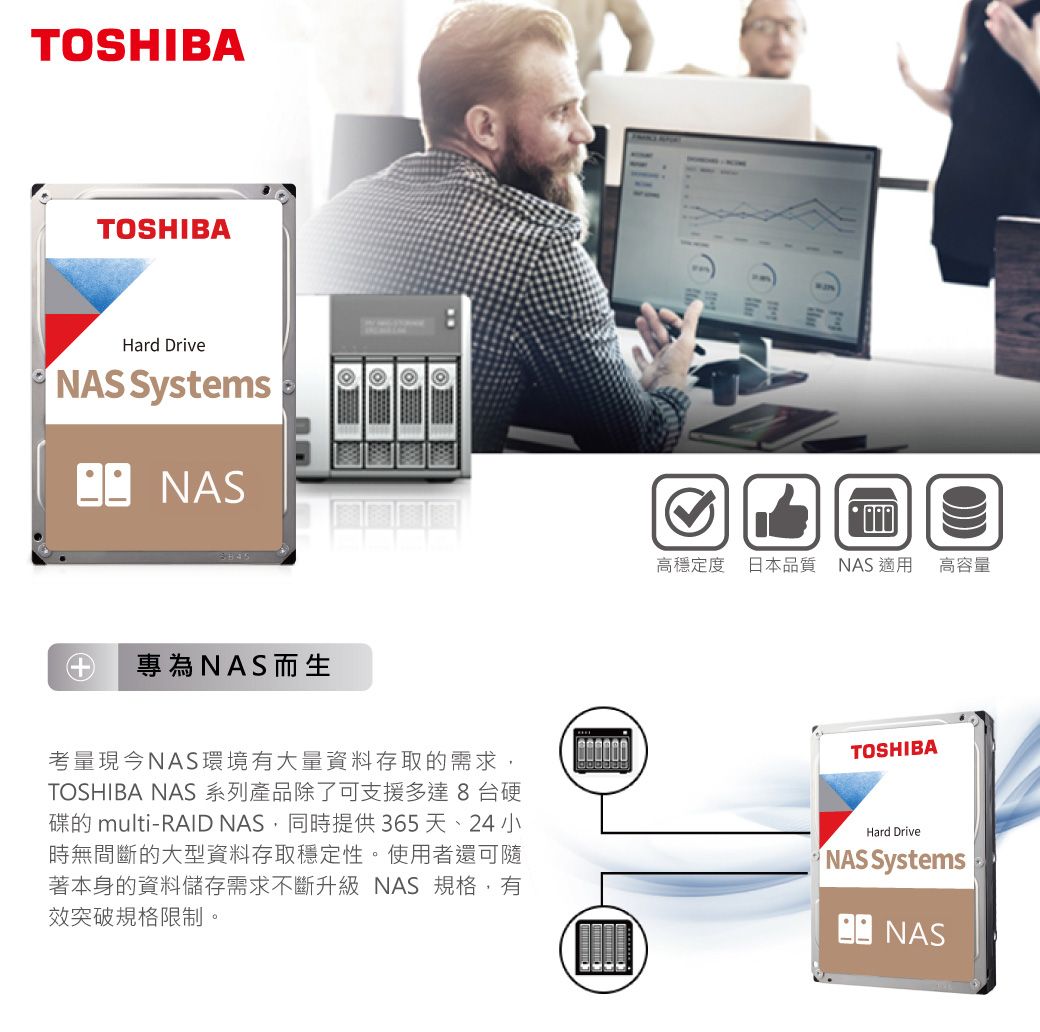 Toshiba【N300 NAS碟】(HDWG11AAZSTA) 10TB /7200轉/256MB/3.5吋/3Y