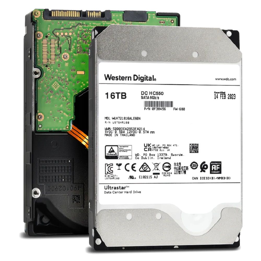 原廠認證硬碟) WD Ultrastar DC HC550 16TB 3.5吋7200轉企業級硬碟