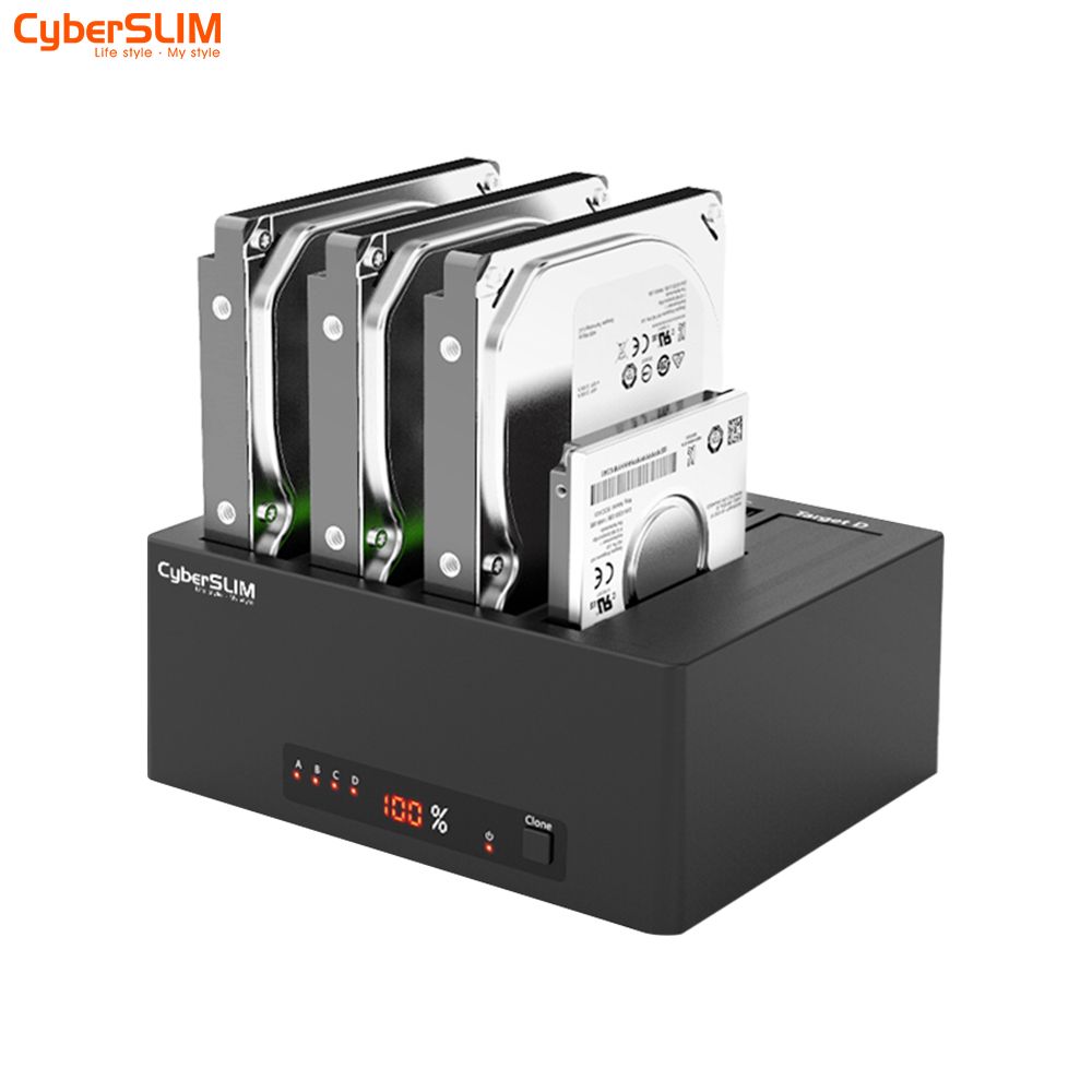 CyberSLIM   2.5吋3.5吋4槽硬碟座 (1對3拷貝機)