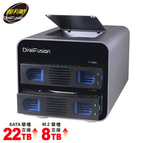 伽利略 USB3.2 10Gbps 4槽混合(NVMe+SATA硬碟) 陣列外接盒