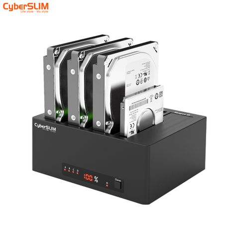CyberSLIM 2.5吋3.5吋4槽硬碟座 (1對3拷貝機)