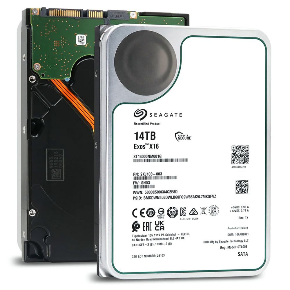 福) Seagate EXOS X16 14TB 3.5吋7200轉SATAⅢ 企業級硬碟