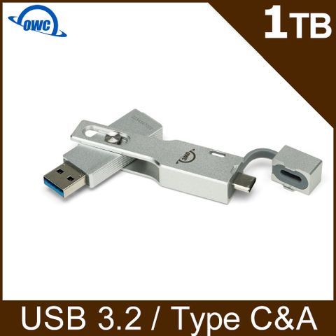 1TBOWC Envoy Pro miniUSB-C+USB-A Gen2 10Gb/s最佳的口袋型 SSD