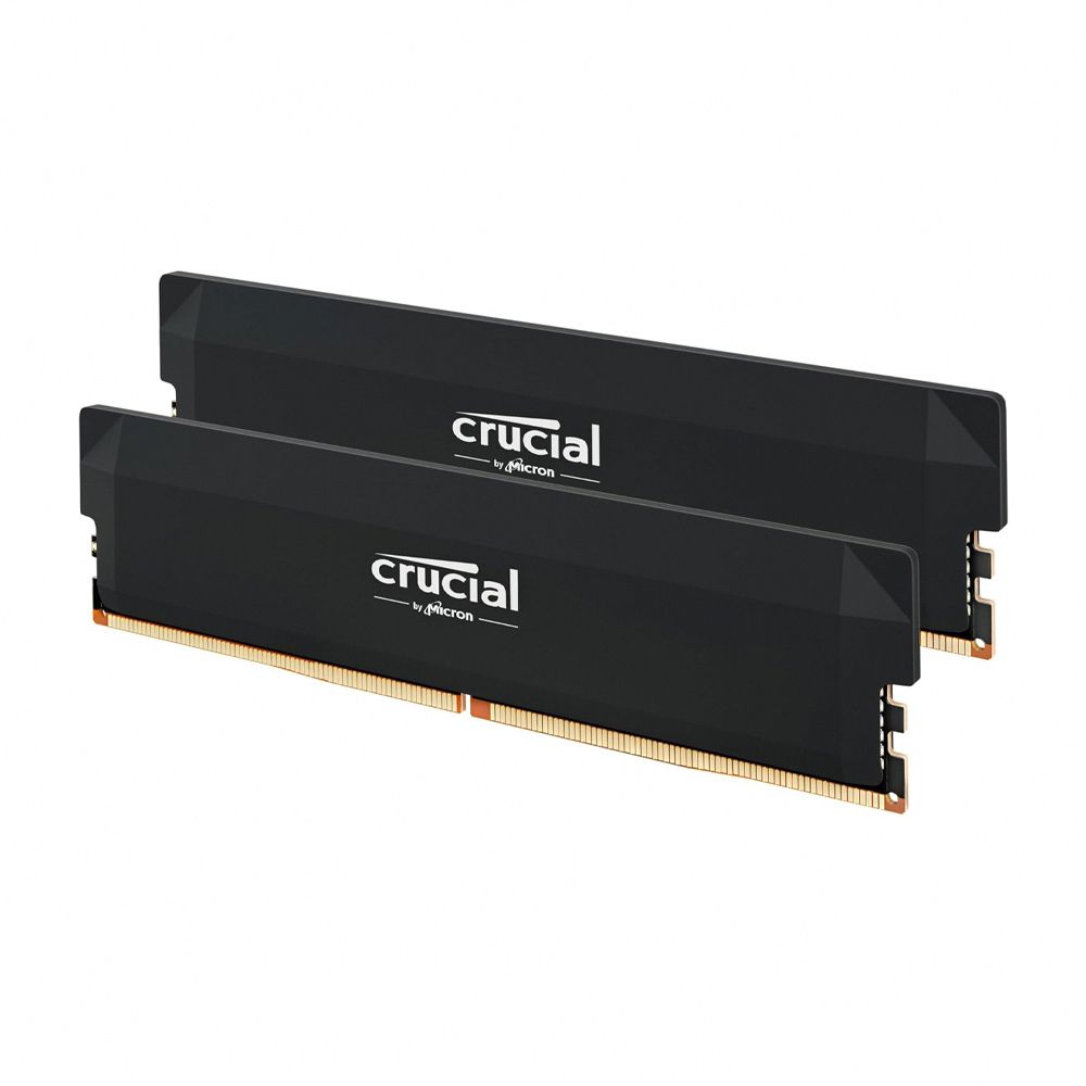 Micron 美光 Crucial PRO D5 6000 32G(16G*2)超頻雙通 黑 白散熱片 適用XMP 3.0及AMD EXPO超頻功能