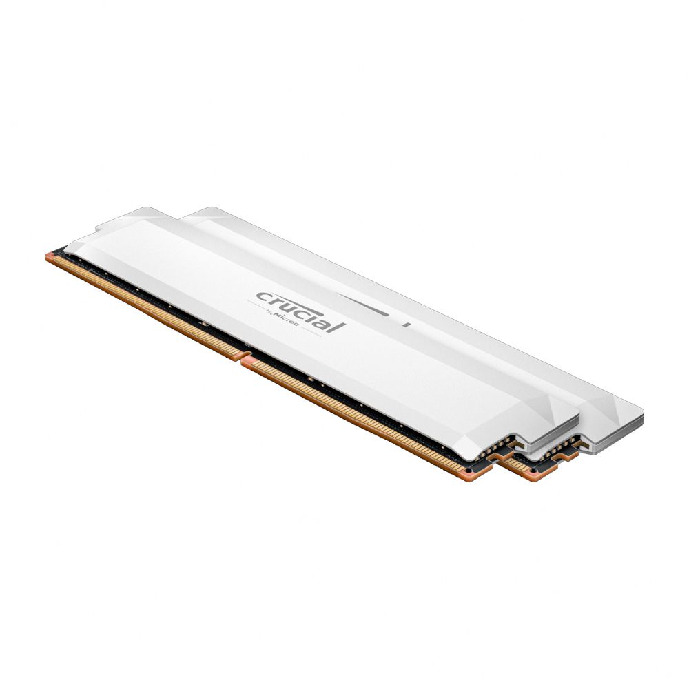 Micron 美光 PRO D5 6400 32G(16G*2)超頻(雙通)(白散熱片)