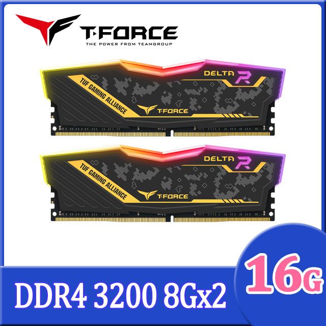 TEAM十銓T FORCE DELTA ASUS TUF Gaming RGB GB8Gx2 DDR 桌