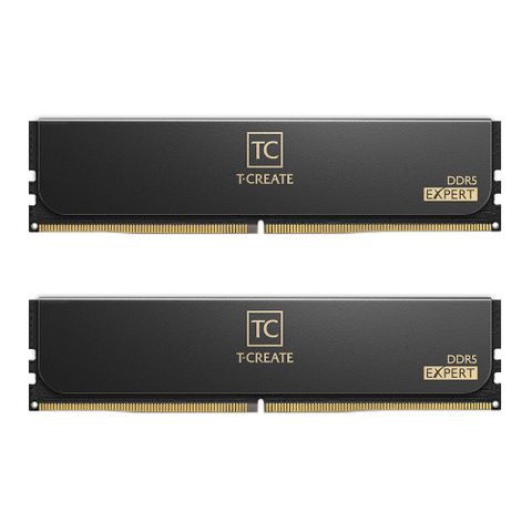 TEAM 十銓 T-CREATE 創作者系列 EXPERT DDR5 6800 96GB(48Gx2) 黑色 桌上型超頻記憶體