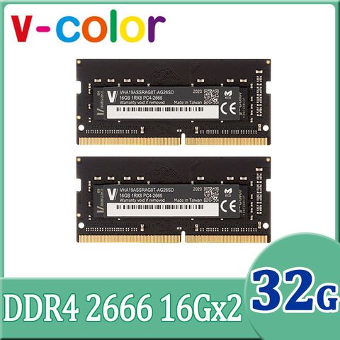 v-color 全何 DDR4 2666 32GB(16Gx2) Apple 專用筆記型記憶體