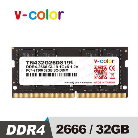 v-color 全何 DDR4 2666MHz 32GB 筆記型記憶體