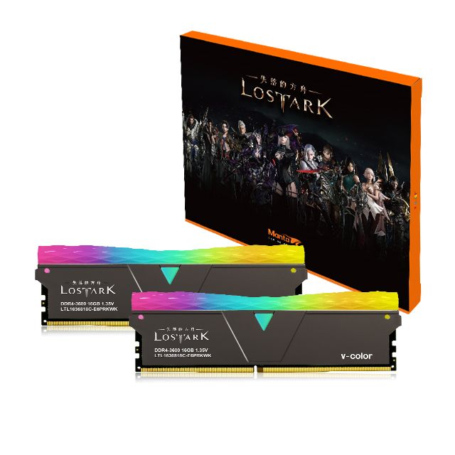 V-Color LOSTARK 失落的方舟 PRISM PRO 聯名款 DDR4 3600 32GB (16GBx2) RGB 桌上型超頻記憶體