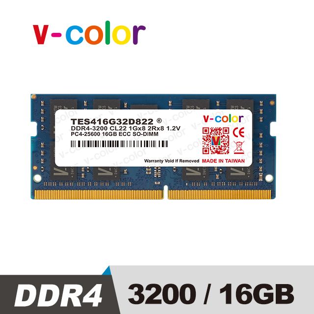 V-Color DDR4 3200 16GB ECC SO-DIMM 伺服器專用記憶體