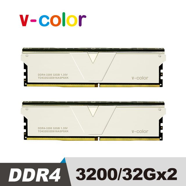 v-color 全何Skywalker Plus 系列DDR4 3200 64GB(32GBX2) 桌上型超頻 ...