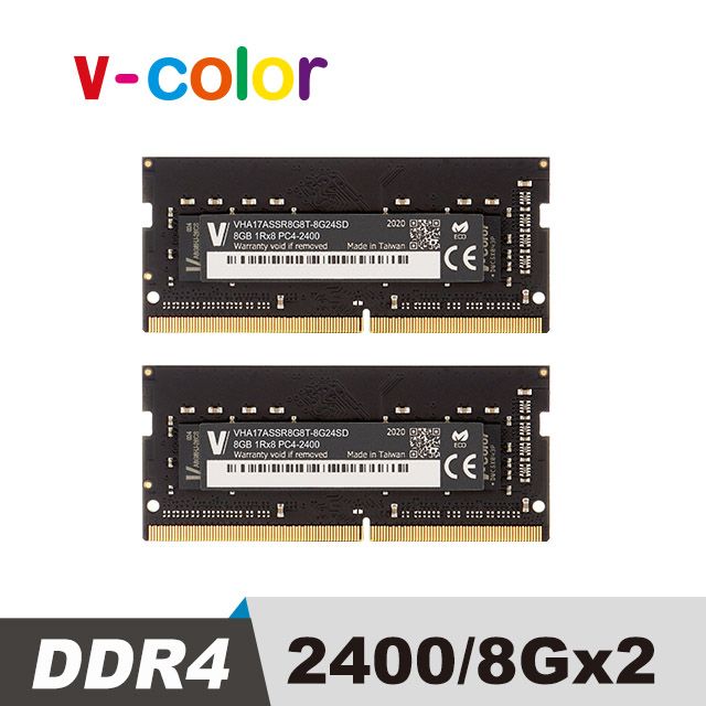 V-Color DDR4 2400MHz 16GB(8GBx2) Apple 專用筆記型記憶體