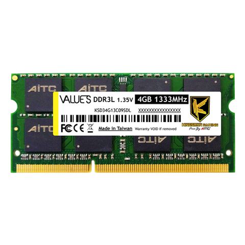 AITC 艾格 Value S DDR3L 4GB 1333 筆記型記憶體