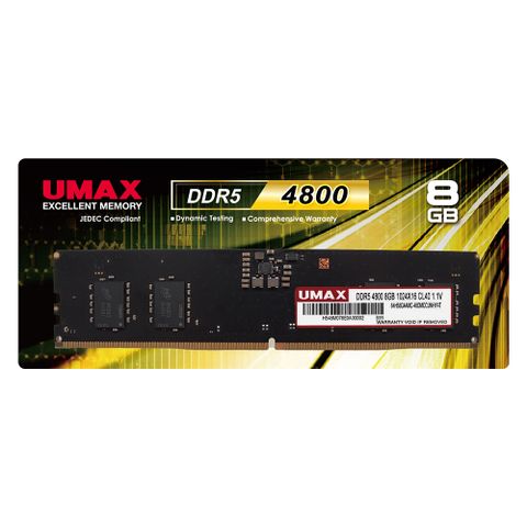UMAX DDR5 4800 8GB 桌上型記憶體(1024X16)