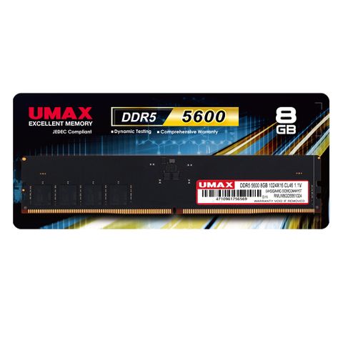 UMAX DDR5 5600 8GB 桌上型記憶體(1024X16)