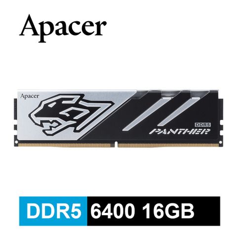 Apacer 宇瞻 Panther DDR5 6400 16GB 桌上型電競記憶體(AH5U16G64C5527BAA-1)