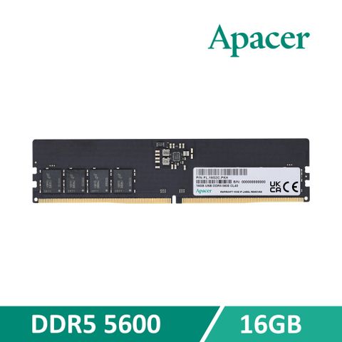 宇瞻 Apacer DDR5 5600 16GB 桌上型記憶體 (2048*8)