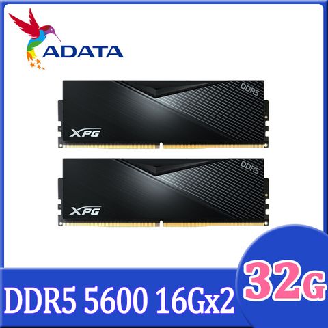 ADATA 威剛 XPG Lancer DDR5 5600 32GB(16Gx2) 桌上型超頻記憶體(黑色) (AX5U5600C3616G-DCLABK)