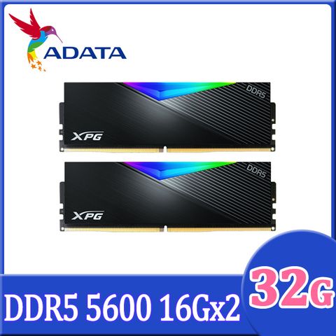 ADATA 威剛 XPG Lancer DDR5 5600 32GB(16Gx2) RGB 桌上型超頻記憶體(黑色) (AX5U5600C3616G-DCLARBK)