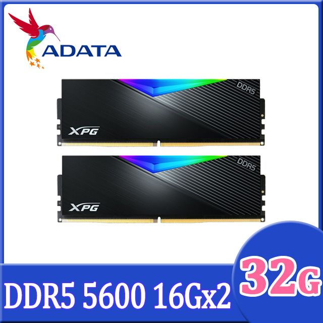 ADATA 威剛XPG Lancer DDR5 6000 32GB(16Gx2) RGB 桌上型超頻