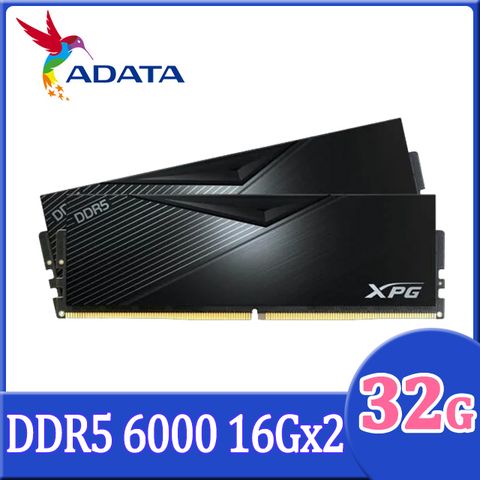 ADATA 威剛 XPG Lancer DDR5 6000 32GB(16Gx2) 桌上型超頻記憶體(黑色)(AX5U6000C3016G-DCLABK)