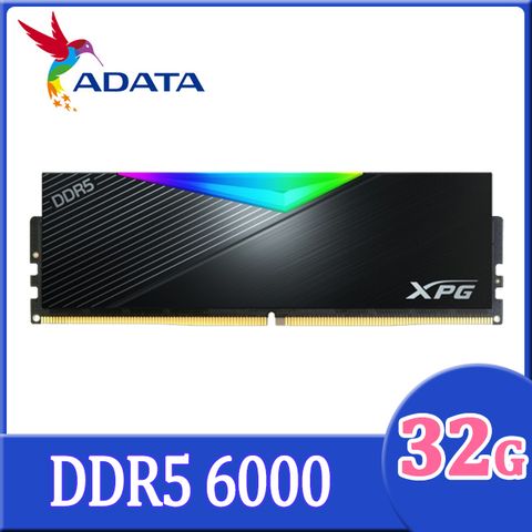 ADATA 威剛 XPG Lancer DDR5 6000 32GB RGB 桌上型超頻記憶體(黑色) (AX5U6000C3032G-CLARBK)